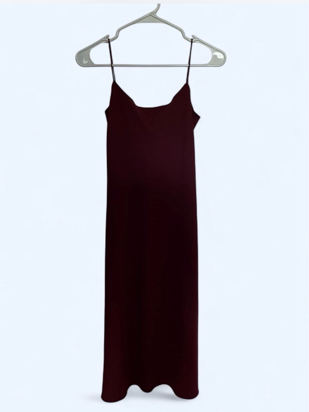 Theory Satin Slip Dress in Burgundy